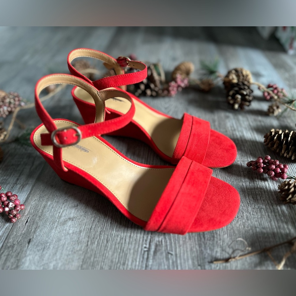 J.CREW - Red Suede Women's Heals